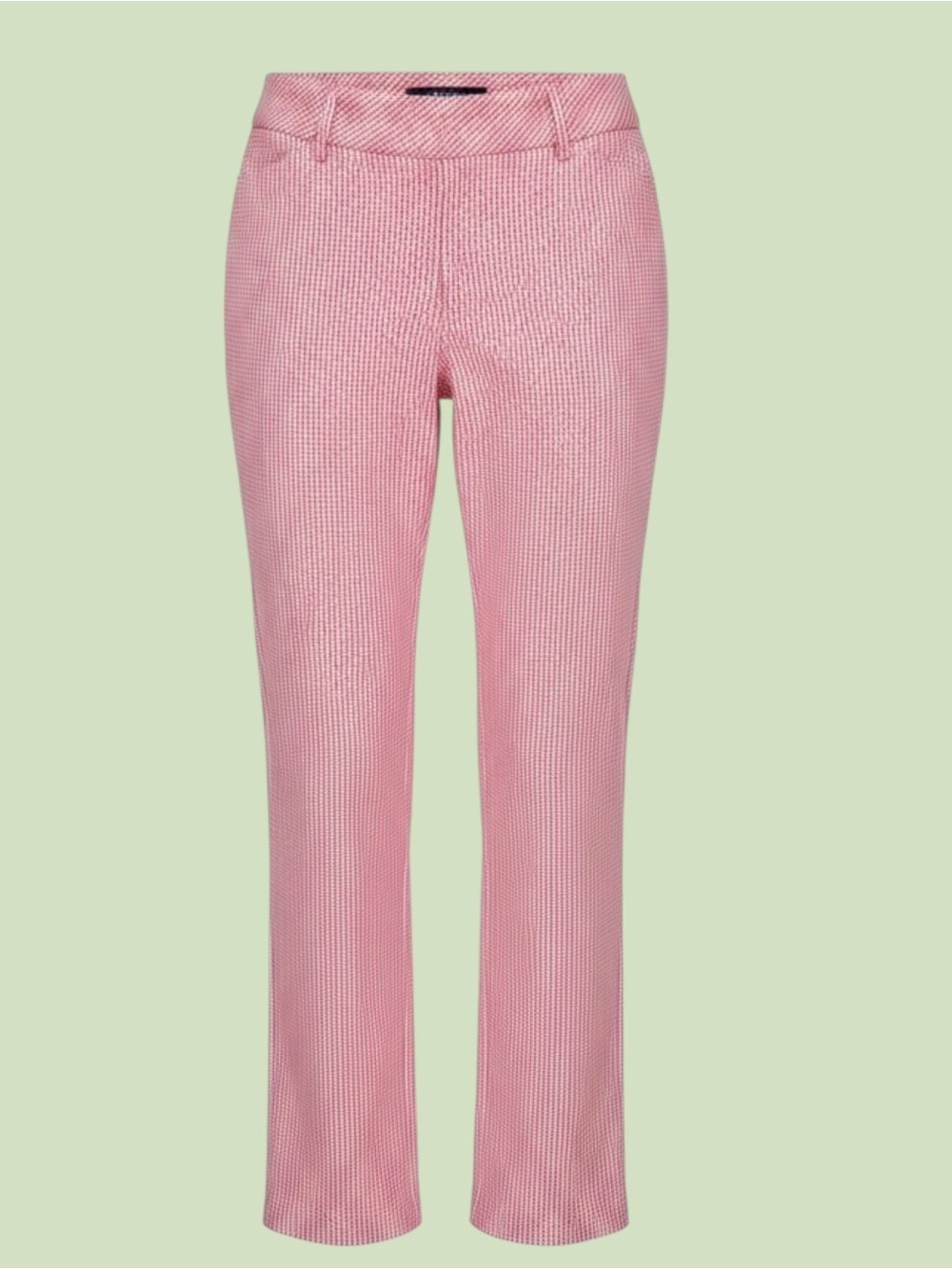 CEGOLFS Pink White Performance Stretch Ankle Pants